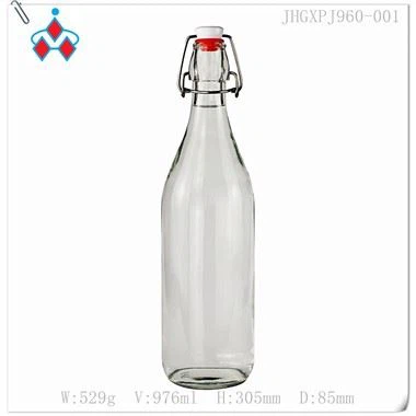 Swing Top Clear Glass Bottle For Water 500ml