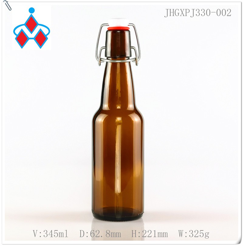 330ml Swing Top Amber Beer Glass Bottle
